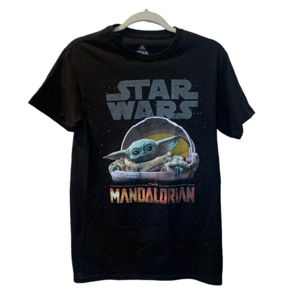 STAR WARS The Mandalorian Disney Black T-Shirt Small NWT